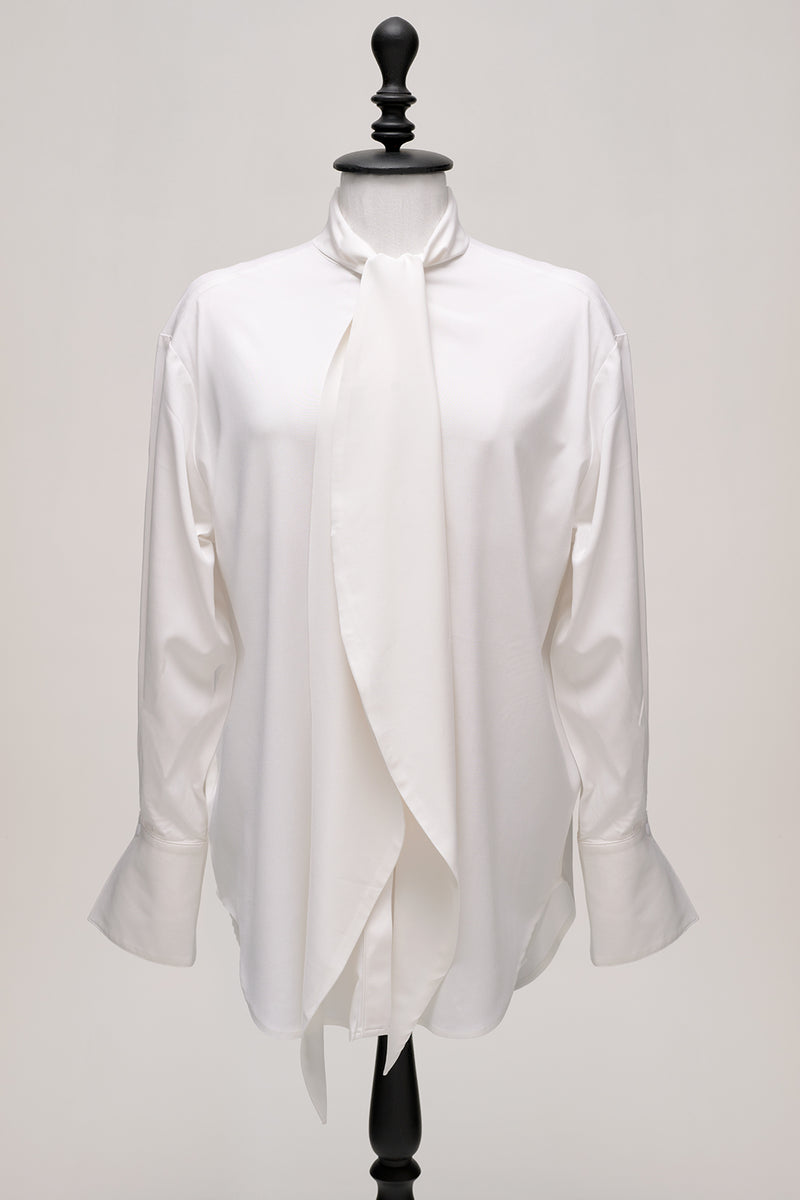 Bow Tie Blouse in White