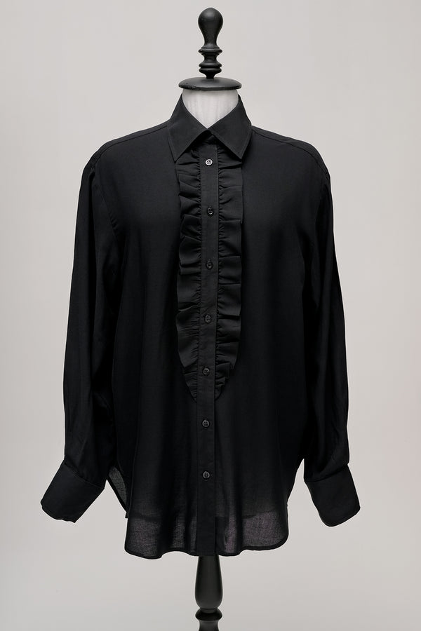 Black Ruffled Blouse