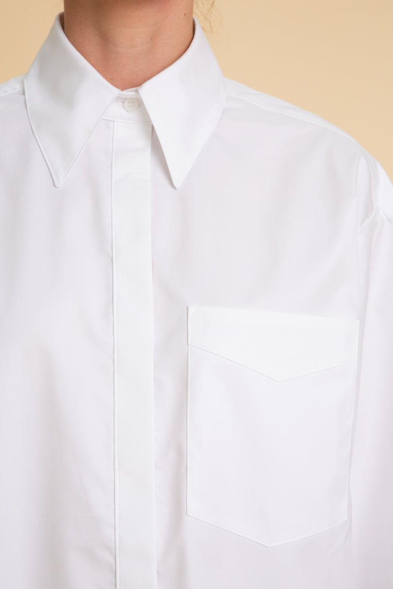 BIG PATCH POCKET POPLIN SHIRT