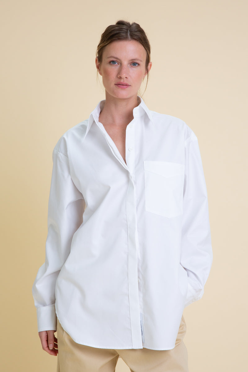 BIG PATCH POCKET POPLIN SHIRT