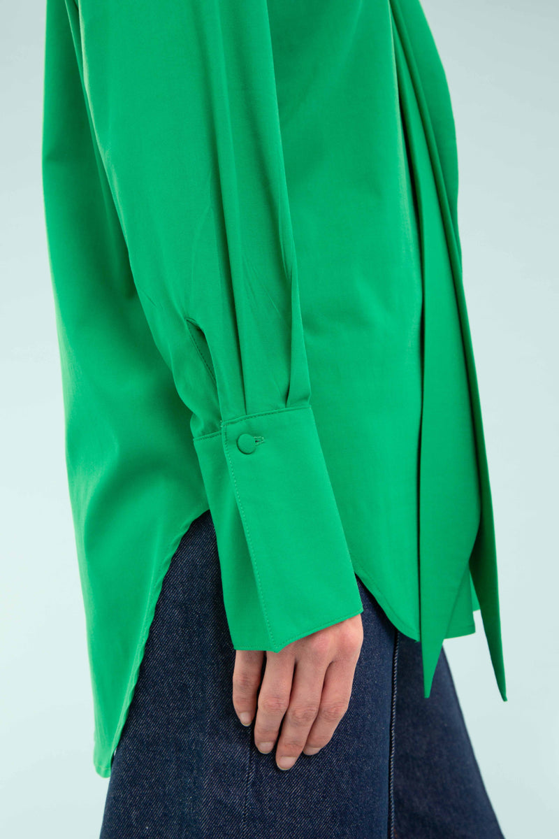 Bow Tie Blouse in Green